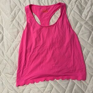 Lilly Pulitzer Luxletic Claralee Scallop Bra Tank Top UPF 50+